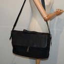 BURBERRY Nova Check Hand Bag Leather nylon 2way Black Auth bs16211-25