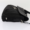 BURBERRY Nova Check Hand Bag Leather nylon 2way Black Auth bs16211-3