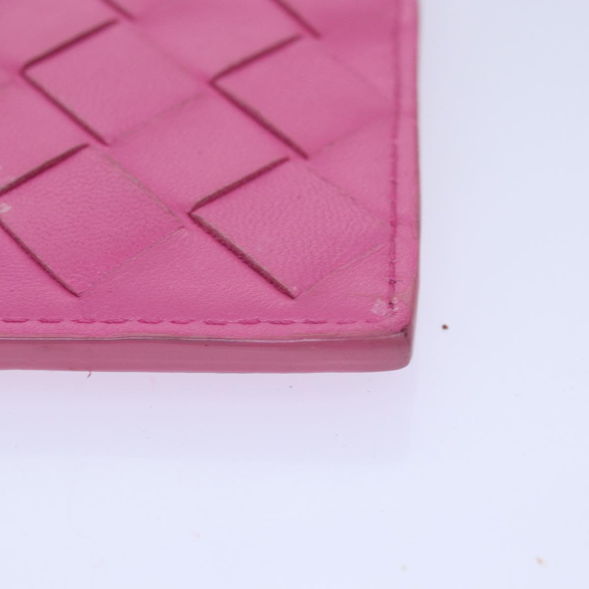 BOTTEGA VENETA MAXI INTRECCIATO Coin Purse Leather Pink Auth bs16220