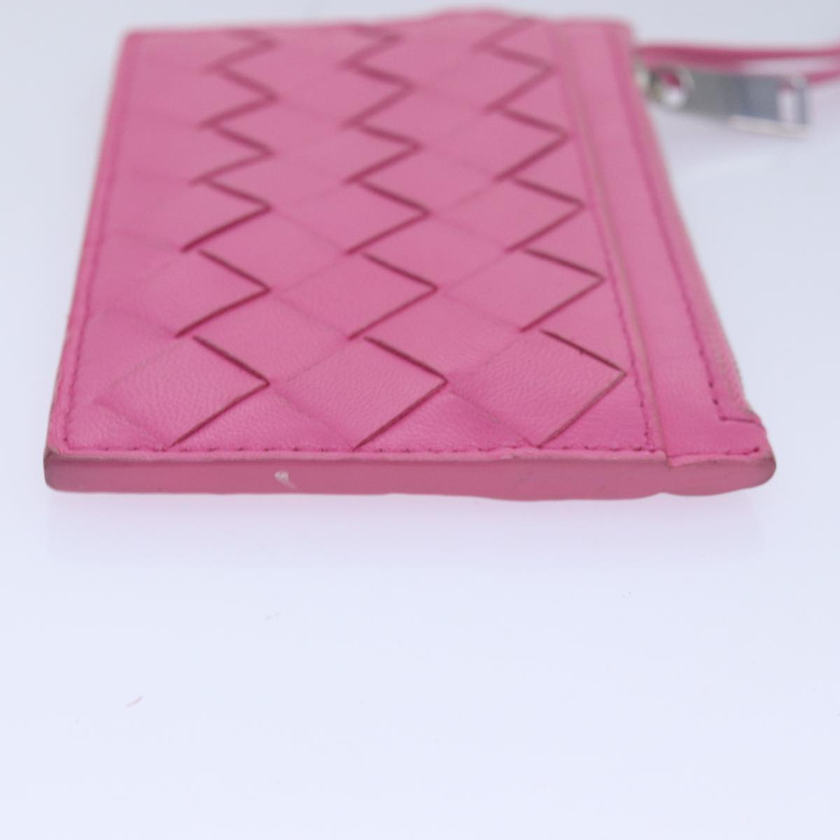 BOTTEGA VENETA MAXI INTRECCIATO Coin Purse Leather Pink Auth bs16220