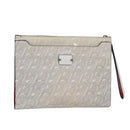 Christian Louboutin Clutch Bag Enamel White Auth bs16225-1