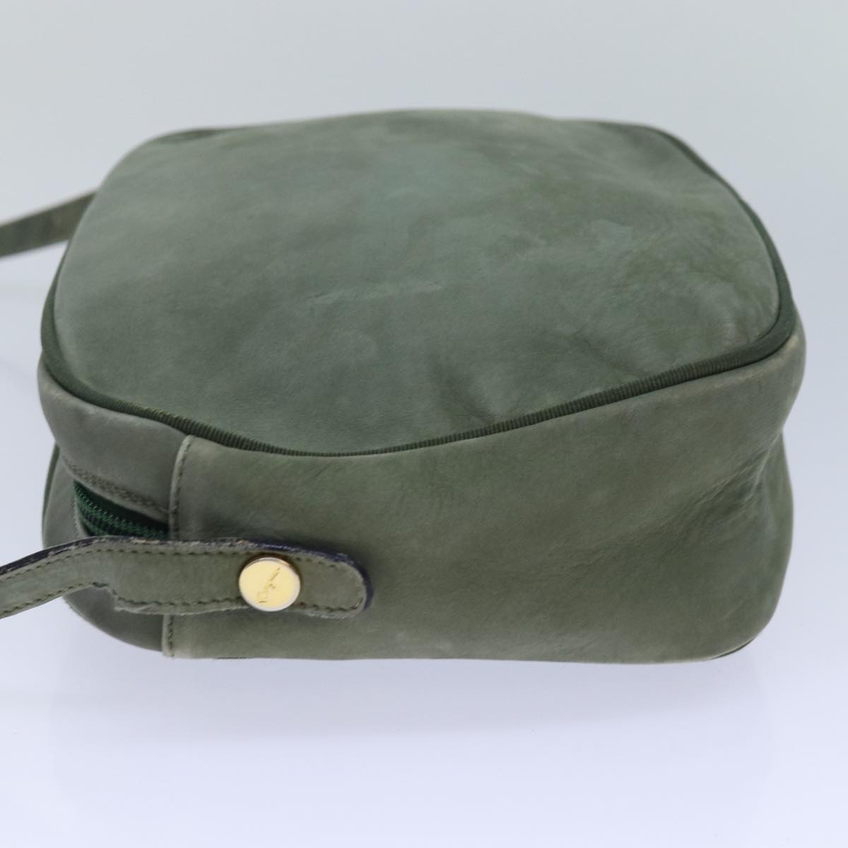 Salvatore Ferragamo Shoulder Bag Suede Green Auth bs16244