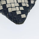 BOTTEGA VENETA INTRECCIATO Shoulder Bag Leather Navy 255549 Auth bs16247-9