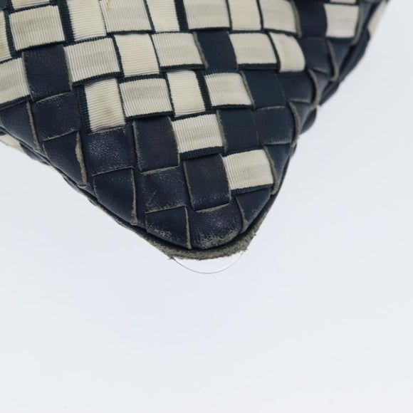BOTTEGA VENETA INTRECCIATO Shoulder Bag Leather Navy 255549 Auth bs16247