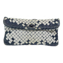 BOTTEGA VENETA INTRECCIATO Shoulder Bag Leather Navy 255549 Auth bs16247-13