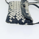 BOTTEGA VENETA INTRECCIATO Shoulder Bag Leather Navy 255549 Auth bs16247-4