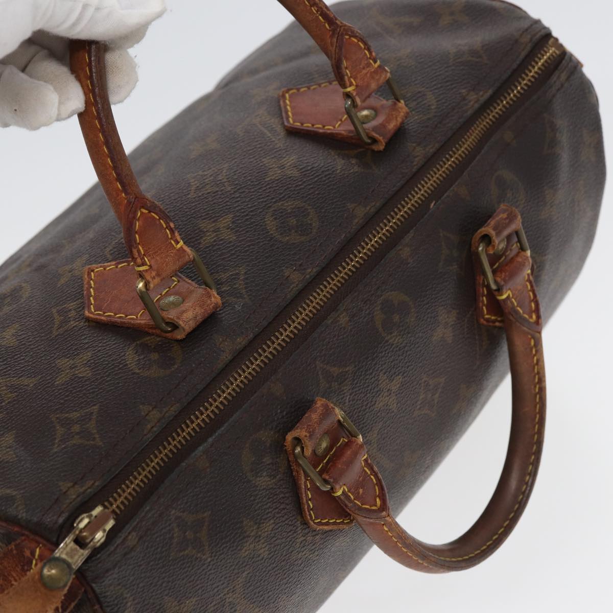 LOUIS VUITTON Monogram Speedy 30 Hand Bag M41526 LV Auth bs16268