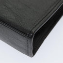 Burberrys Clutch Bag Leather Black Auth bs16273-15