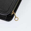 Burberrys Clutch Bag Leather Black Auth bs16273-8