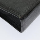 Burberrys Clutch Bag Leather Black Auth bs16273-14