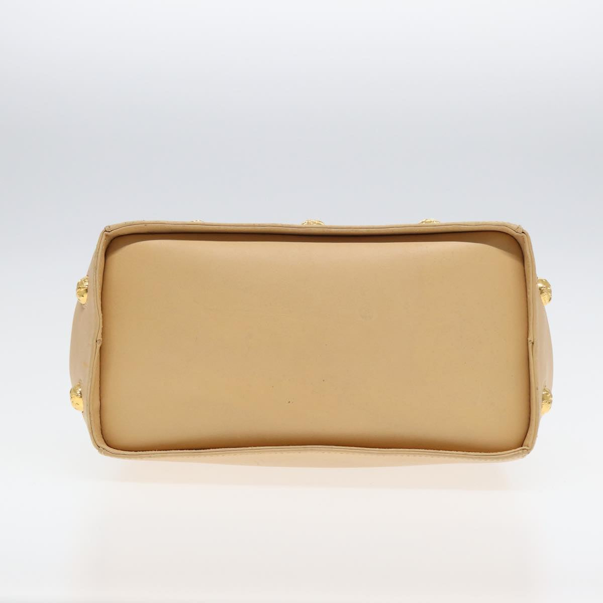 Salvatore Ferragamo Shoulder Bag Leather Beige Auth bs16284