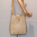 Salvatore Ferragamo Shoulder Bag Leather Beige Auth bs16284-21