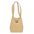 Salvatore Ferragamo Shoulder Bag Leather Beige Auth bs16284-13