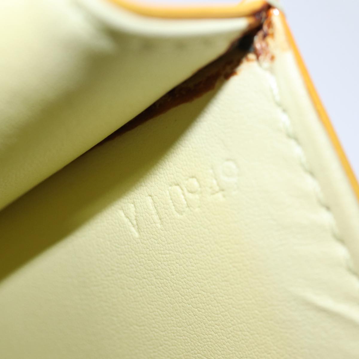 LOUIS VUITTON Monogram Vernis Spring Street Bag Lime Yellow M91068 Auth bs16287