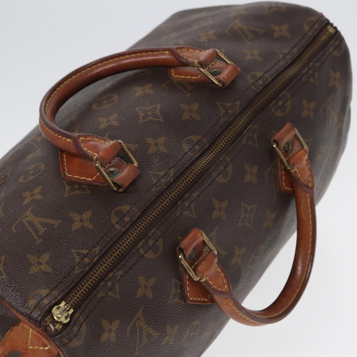 LOUIS VUITTON Monogram Speedy 35 Hand Bag M41524 LV Auth bs16289