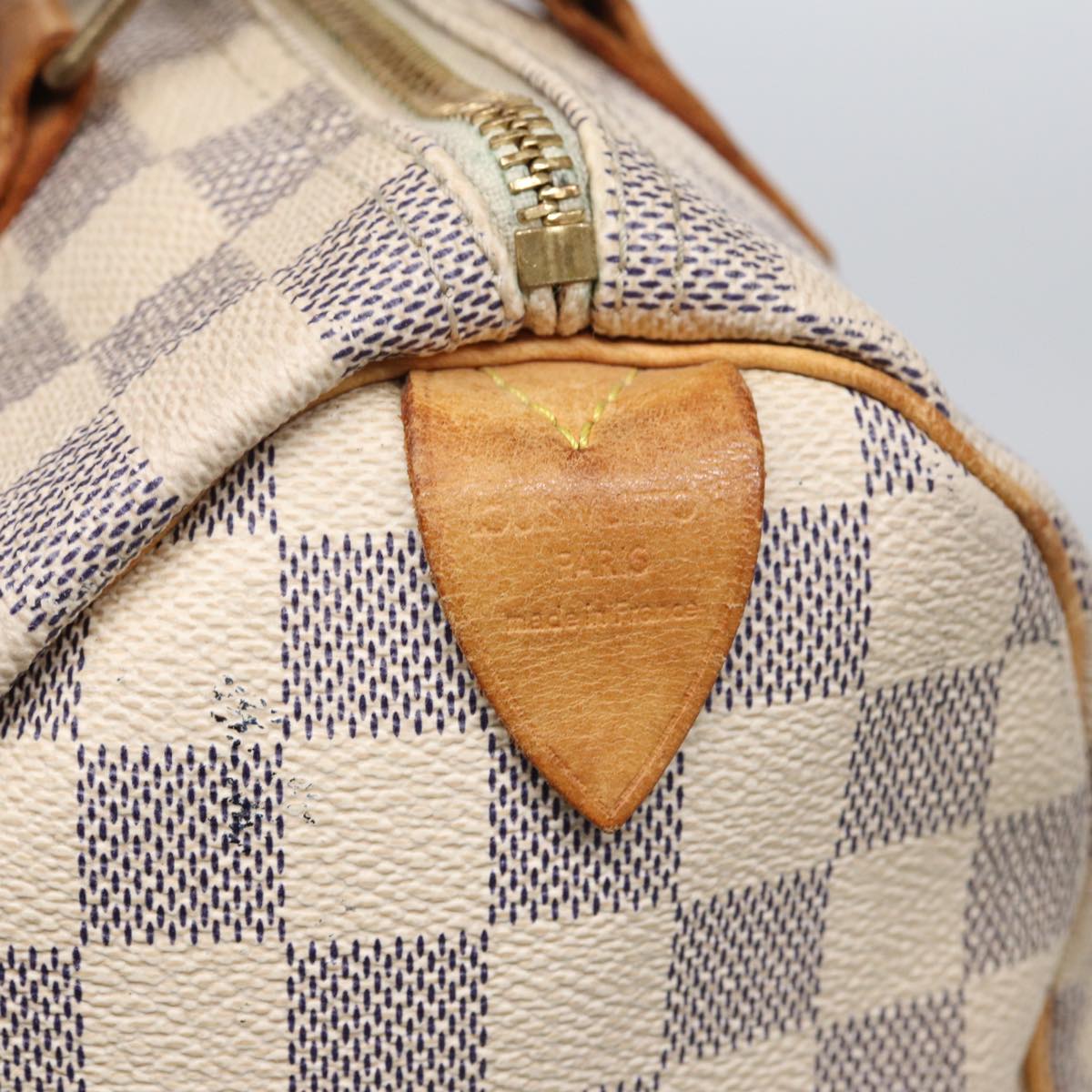 LOUIS VUITTON Damier Azur Speedy 25 Hand Bag N41534 LV Auth bs16295