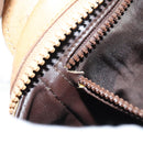 CELINE Macadam Canvas Shoulder Bag Beige Auth bs16300-12