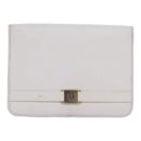 Christian Dior Shoulder Bag Leather White Auth bs16301-13