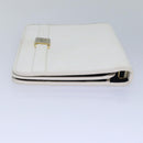 Christian Dior Schultertasche Leder Weiß Auth bs16301-3