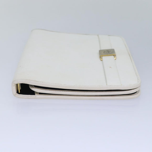 Christian Dior Shoulder Bag Leather White Auth bs16301