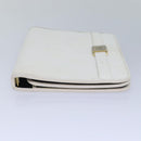 Christian Dior Shoulder Bag Leather White Auth bs16301-4