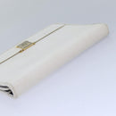 Christian Dior Shoulder Bag Leather White Auth bs16301-5