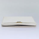 Christian Dior Shoulder Bag Leather White Auth bs16301-6