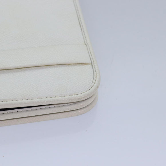 Christian Dior Shoulder Bag Leather White Auth bs16301