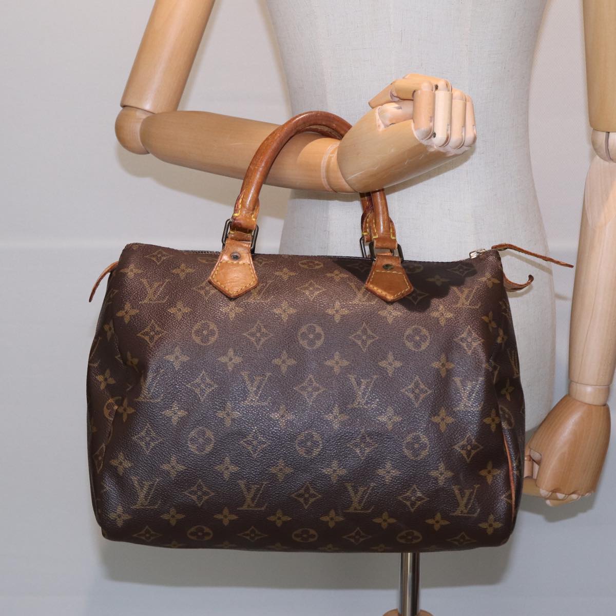 LOUIS VUITTON Monogram Speedy 30 Hand Bag M41526 LV Auth bs16304