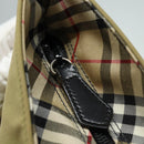 BURBERRY Nova Check Blue Label Hand Bag Nylon Beige Auth bs16350-10