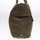 PRADA Tote Bag Nylon Khaki Auth bs16354-3