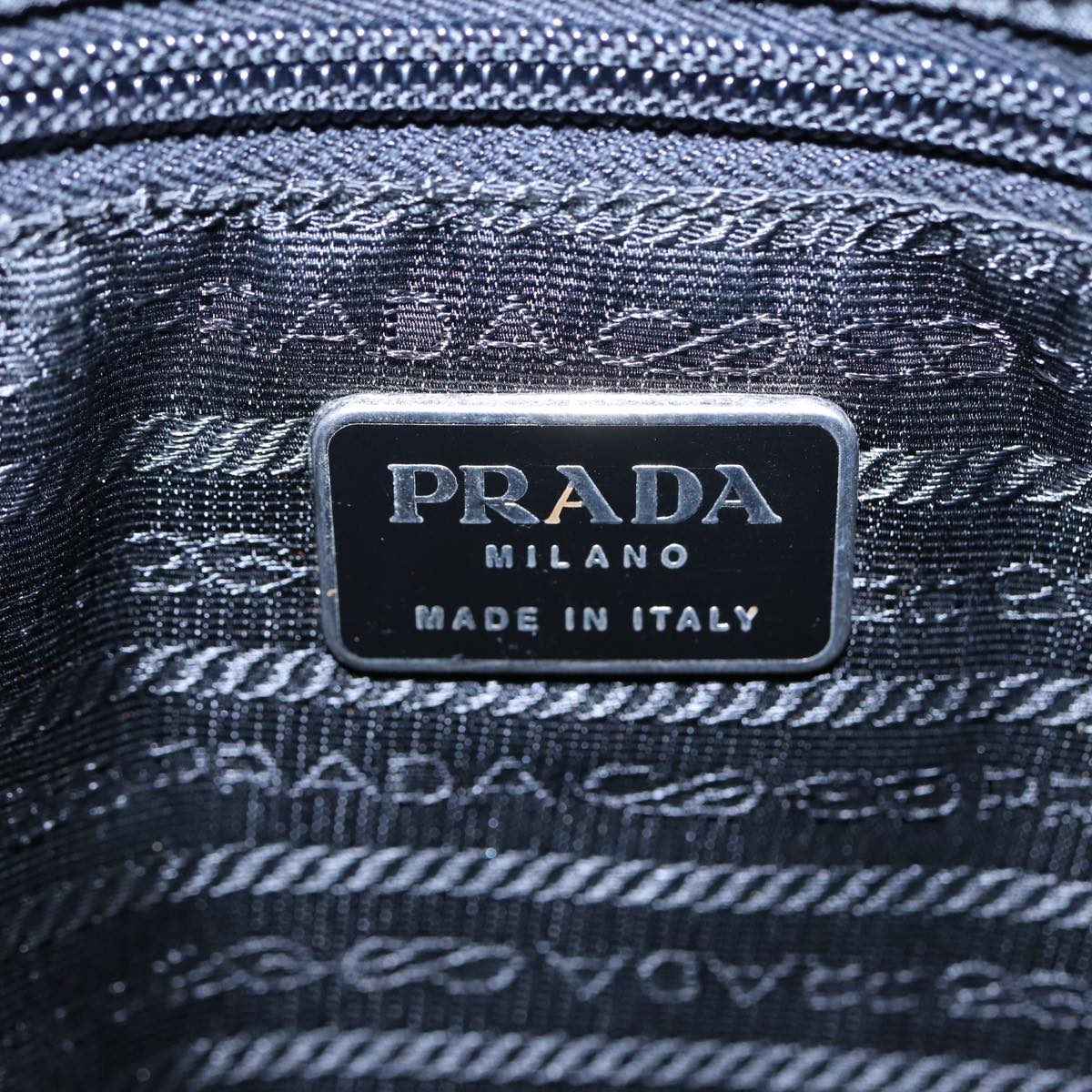 PRADA Shoulder Bag Nylon Black Auth bs16373