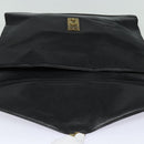 CHANEL Hand Bag Calf Skin Black CC Auth bs16380-21