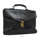 CHANEL Hand Bag Calf Skin Black CC Auth bs16380-1