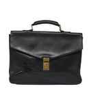 CHANEL Hand Bag Calf Skin Black CC Auth bs16380-13