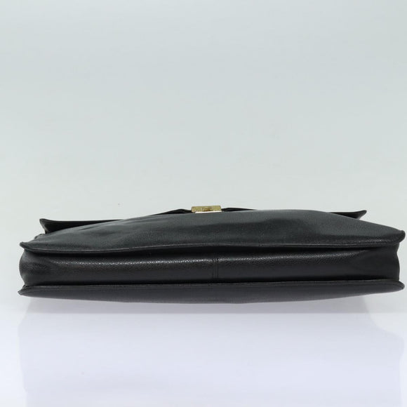 CHANEL Hand Bag Calf Skin Black CC Auth bs16380