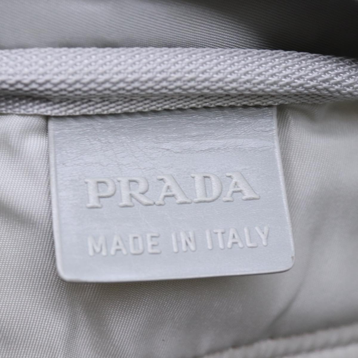 PRADA Sports Shoulder Bag Nylon Gray Auth bs16388