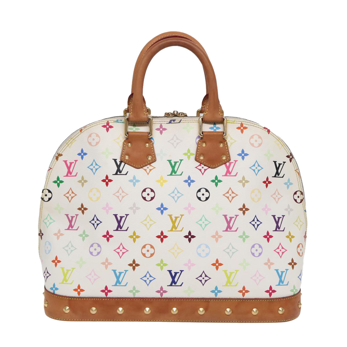 LOUIS VUITTON Monogram Multicolor Alma GM Hand Bag White M40441 LV Auth bs16395A