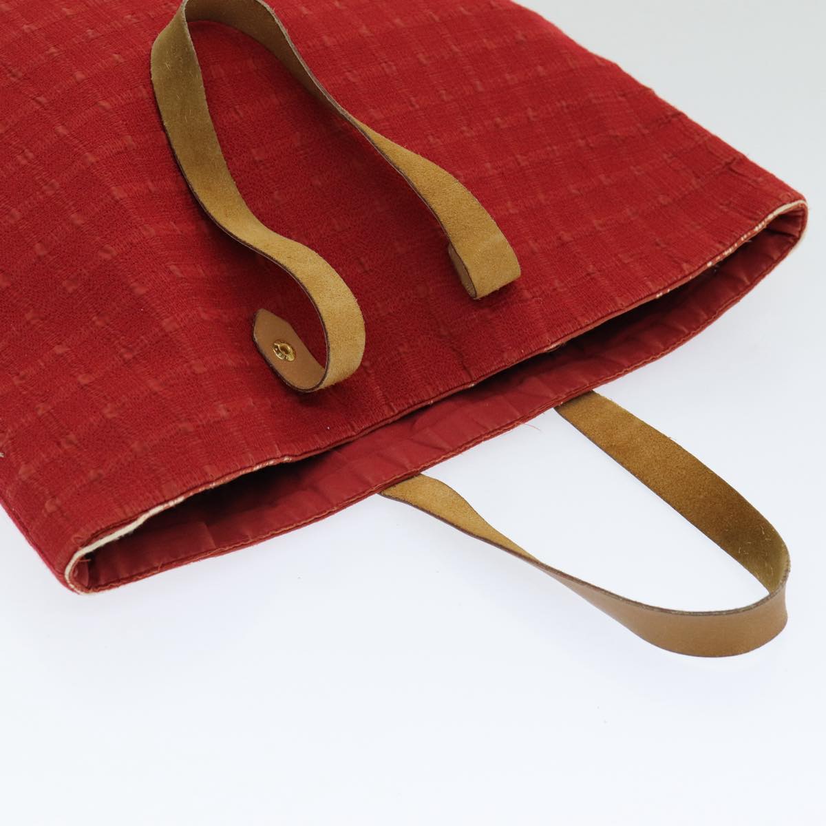 HERMES Amedaba GM Tote Bag Canvas Red Auth bs16410