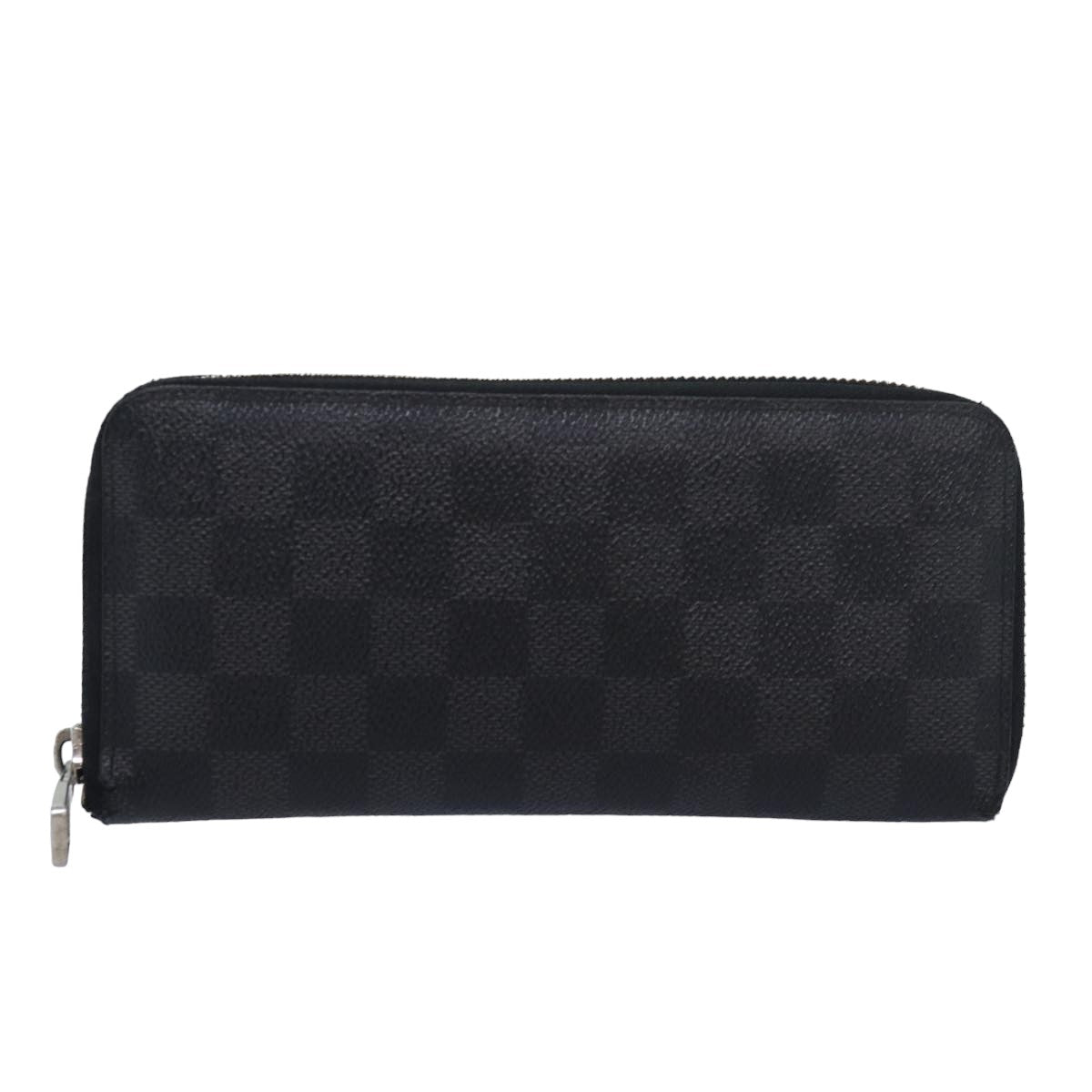 LOUIS VUITTON Damier Graphite Zippy Wallet Vertical N63095 LV Auth bs16415