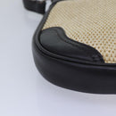 BURBERRY Shoulder Bag leather Straw Beige Dark Brown Auth bs16419-14