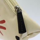 BVLGARI Pouch Canvas Red White Auth bs16435-8