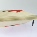 BVLGARI Pouch Canvas Red White Auth bs16435-5