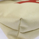 BVLGARI Pouch Canvas Red White Auth bs16435-7