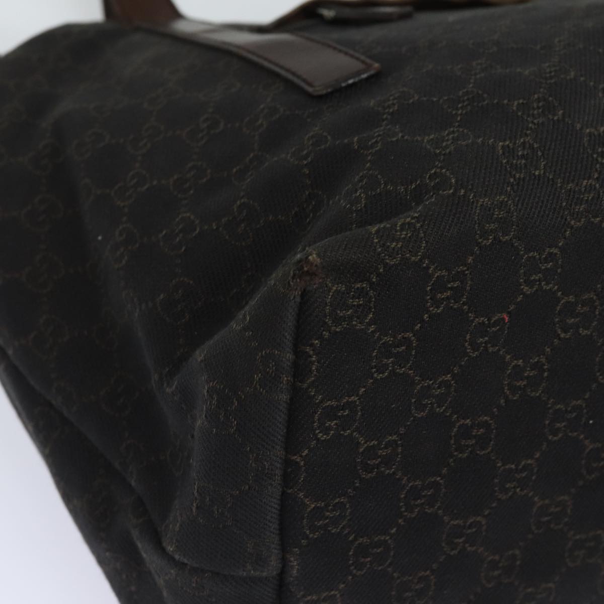 GUCCI GG Canvas Tote Bag Brown 30501 200047 Auth bs16444