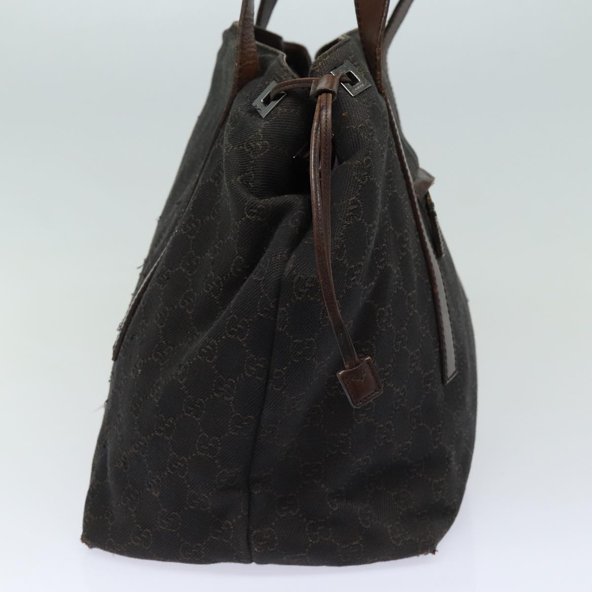 GUCCI GG Canvas Tote Bag Brown 30501 200047 Auth bs16444