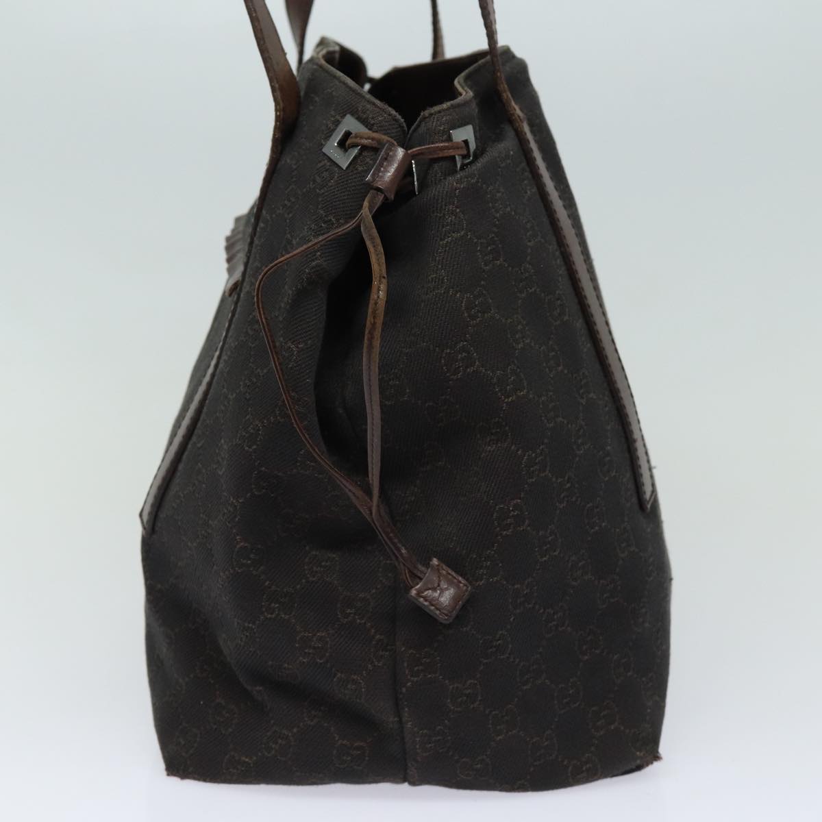 GUCCI GG Canvas Tote Bag Brown 30501 200047 Auth bs16444