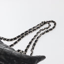 CHANEL Matelasse Chain Tote Bag Leather Black CC Auth bs16447-8