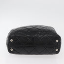 CHANEL Matelasse Chain Tote Bag Leather Black CC Auth bs16447-15