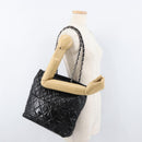 CHANEL Matelasse Chain Tote Bag Leather Black CC Auth bs16447-24
